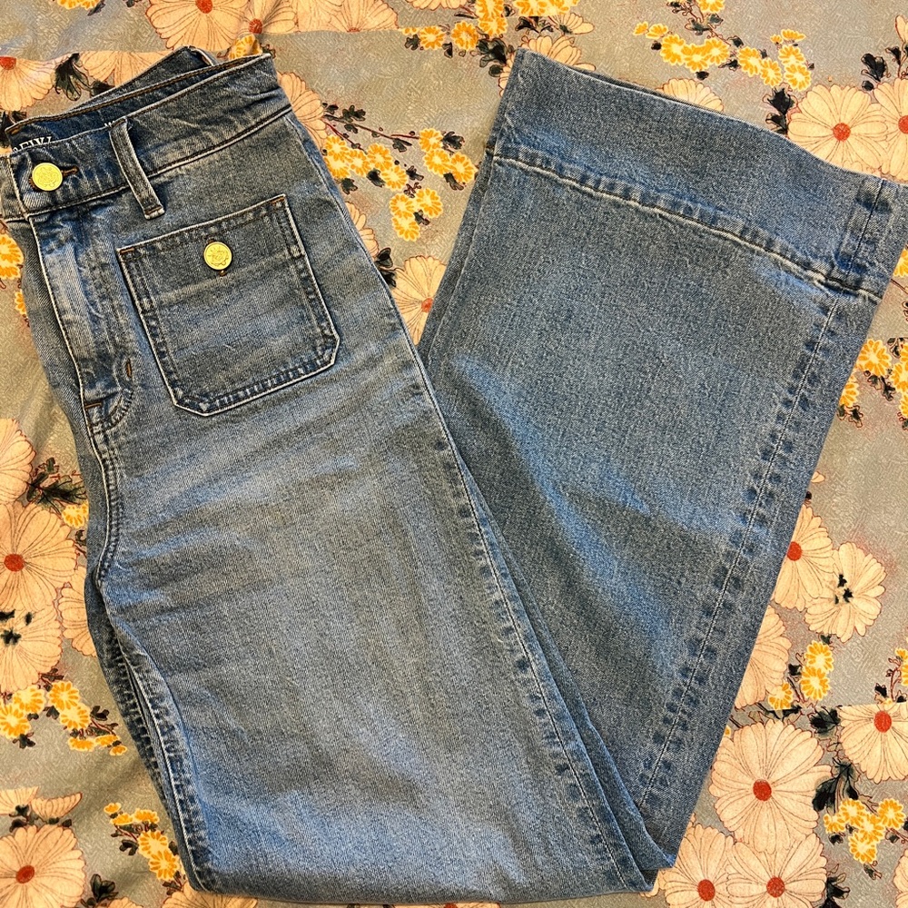 JCrew Sailor denim trouser in Blue River wash
